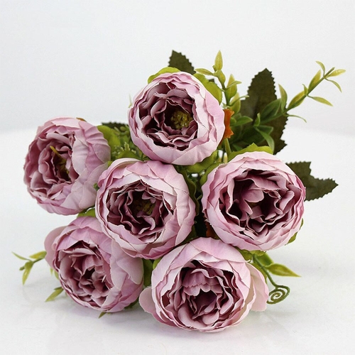 1Pcs  6 Heads Artificial Flowers Peony Bouquet