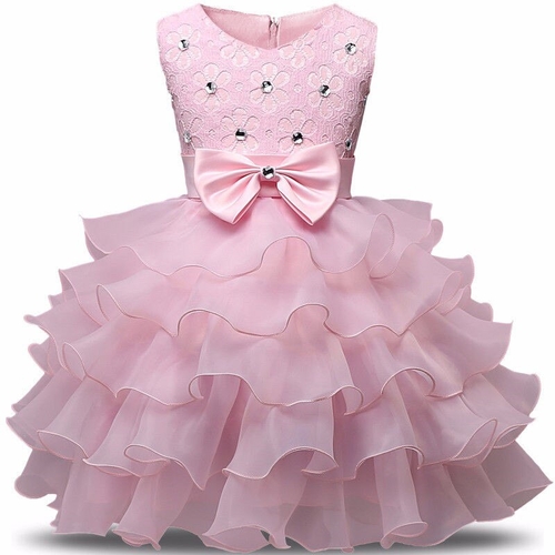 Fashion Kids Girls Diamond Chiffon Wedding