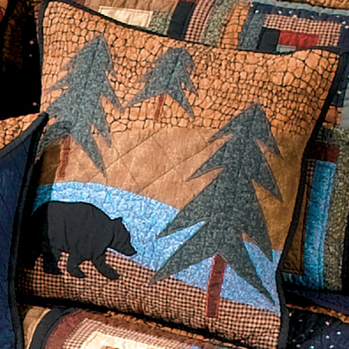 American Heritage Textiles 90901 16 x 16 in. Midnight Bear Decorative 