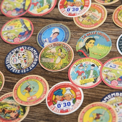 46PCS/PACK Retro Index Drawing Round Sticker