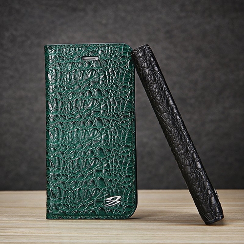 Blackish Green Crocodile Wallet Case