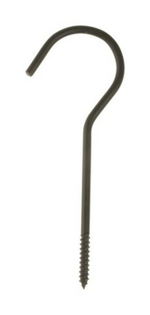 Panacea Products 86209 2 x 6 x 0.25 in. Dia.  Steel Black Ceiling Hook