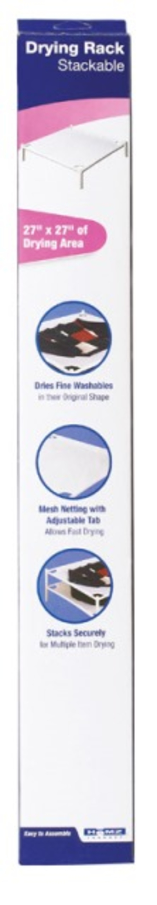 Homz 4230032 27 x 27 in. Stackable Drying Rack  White