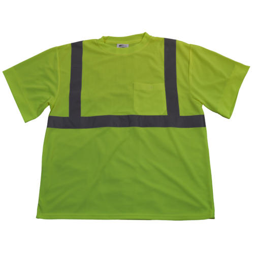 T-Shirt Short Sleeve, ANSI Class 2 Lime, 3X