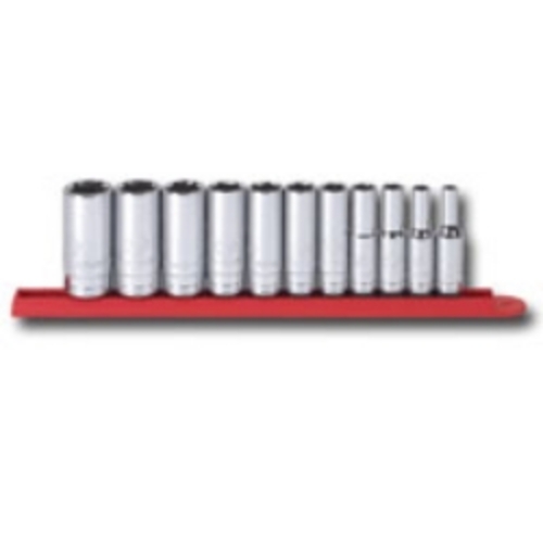 KD Tools KDT80555 11Pc 3-8 Inch Drive 6Pt Deep Sae Socket Set