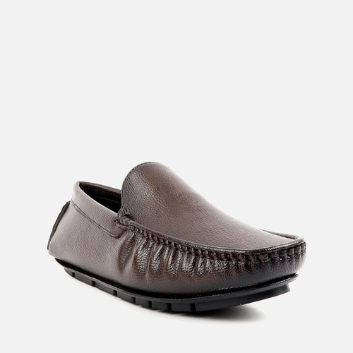 Men Non-Slip Grip Loafer Shoes (Size-8) (Color-DARK BROWN)