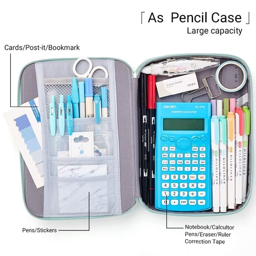 Big Capacity Canvas Pen Storage Bag Pouch 