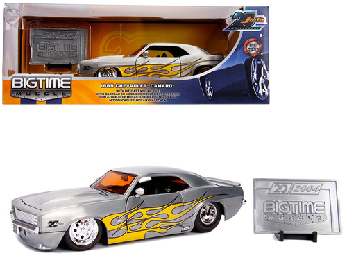 1969 Chevrolet Camaro Raw Metal with Yellow Flames \Bigtime Muscle\"