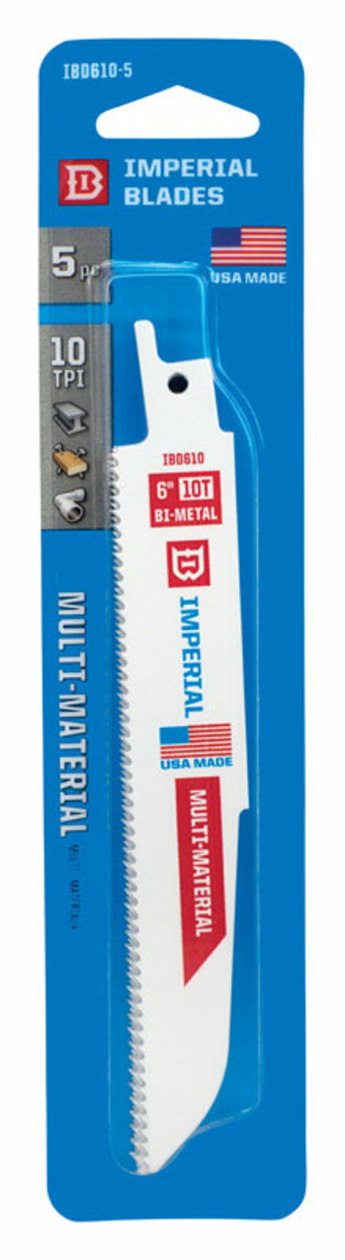 Imperial Blade 2795508 6 in. Bi-Metal Blade - 10 TPI - Pack of 5