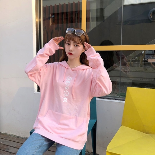 Winter Korean Ulzzang Women Pullover Hoodies Tops