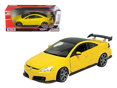 2003 Honda Accord Custom Tuner Yellow 1/18 Diecast Model Car by