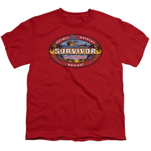 Main Trevco Survivor-Cook Islands - Short Sleeve Youth 18-1 Tee - Red- Larg image