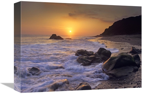 Global Gallery GCS-396440-1216-142 12 x 16 in. Sunset Over Leo Carillo