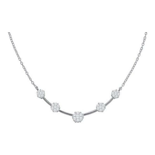1.00 CTW Diamond Flower Necklace