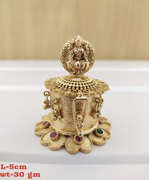 Kum Kum Box Copper – Traditional Indian Tikka Container