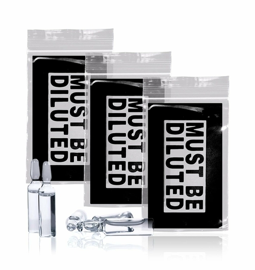 Pack of 1000 Must Be Diluted Bags, Black 4 x 6. Low Density