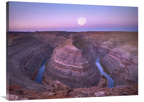 Global Gallery GCS-452107-3040-142 30 x 40 in. Moon Over San Juan Rive