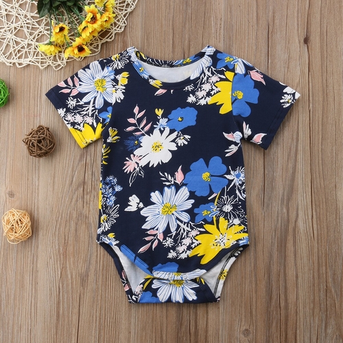 Newborn Kids Baby Girls Romper Jumpsuit Summer