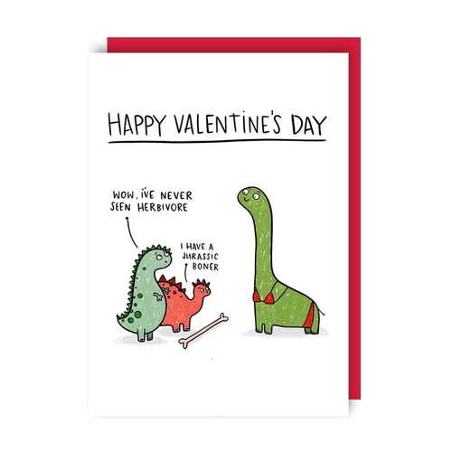 Herbivore Vegetarian Vegan Dinosaur Card (Pack of 6)