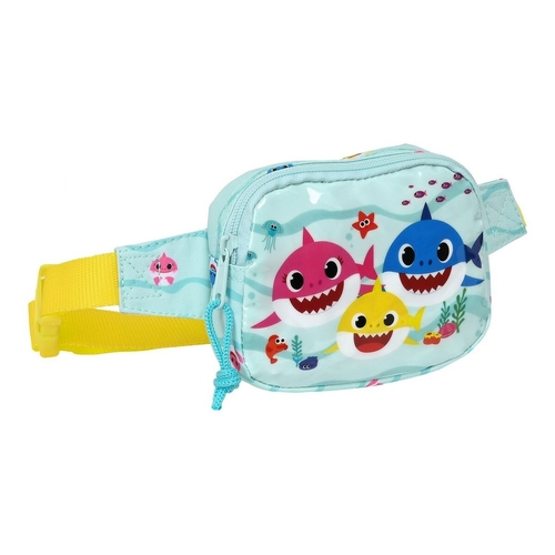 Belt Pouch Baby Shark Beach day Yellow Light Blue (14 x 11 x 4 cm)