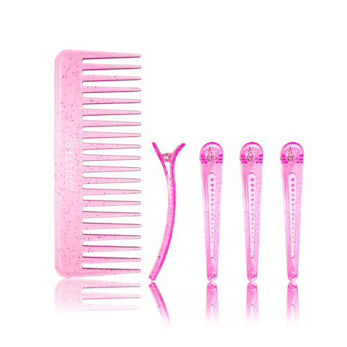 5-Piece Sparkling Hair Accessories Set-Pink