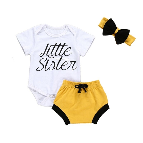 Summer Toddler Kids Baby Girl ClothesLetter Prints