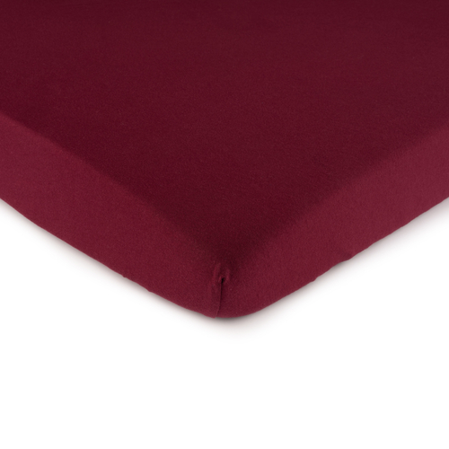 SheetWorld Fitted Youth Bed Sheet - 100% Cotton Jersey - Burgundy,