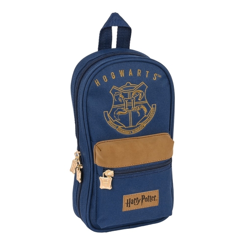 Backpack Pencil Case Harry Potter Magical Brown Navy Blue (12 x 23 x 5