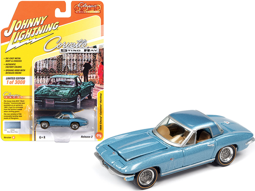 Johnny Lightning JLCG022-JLSP103B 1965 Chevrolet Corvette Hardtop Mist