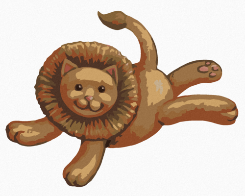 Paint by Numbers - LION CUB PLUSHIE (SUE ELLEN BROWN)