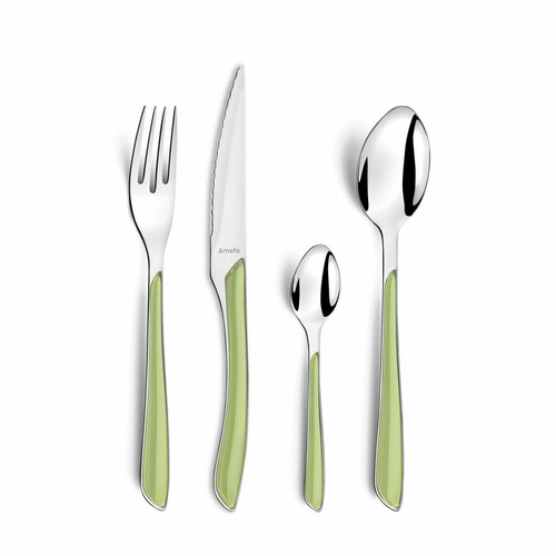 Cutlery Amefa Eclat Green Metal (24 pcs)