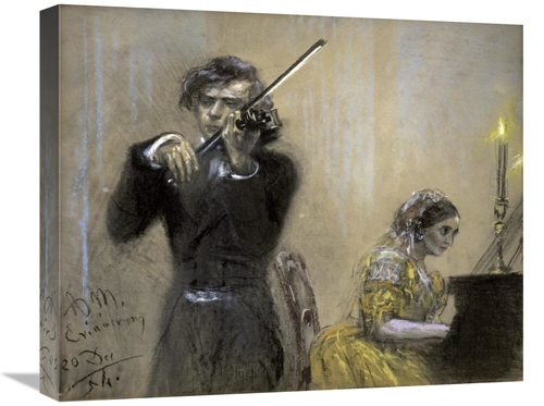 Global Gallery GCS-278565-22-142 22 in. A Violinist & Clara Schumann A