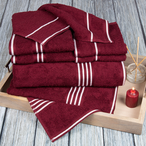 Lavish Home 67-0022-BU 27.5 x 53 in. Rio 100 Percent Cotton Towel Set&