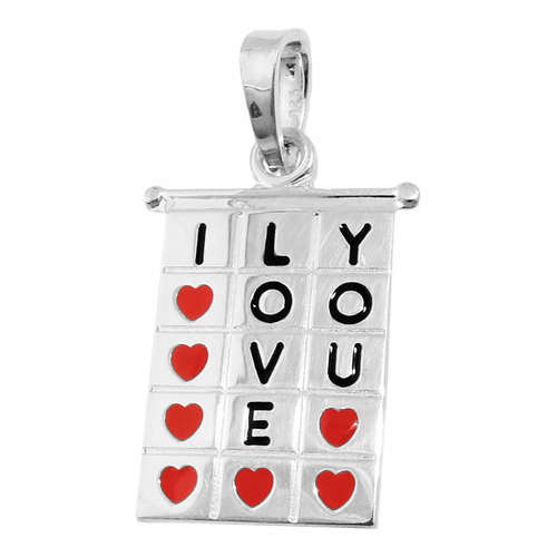 pendant i love you silver 925