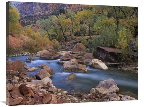 Global Gallery GCS-396823-3040-142 30 x 40 in. Virgin River Flowing Th