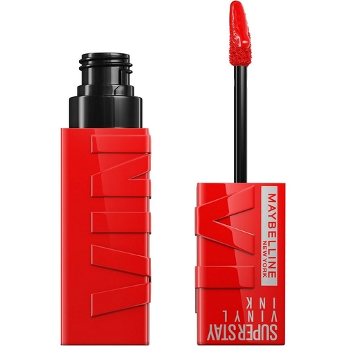 shimmer lipstick Maybelline Superstay Vinyl Link 25-red-hot