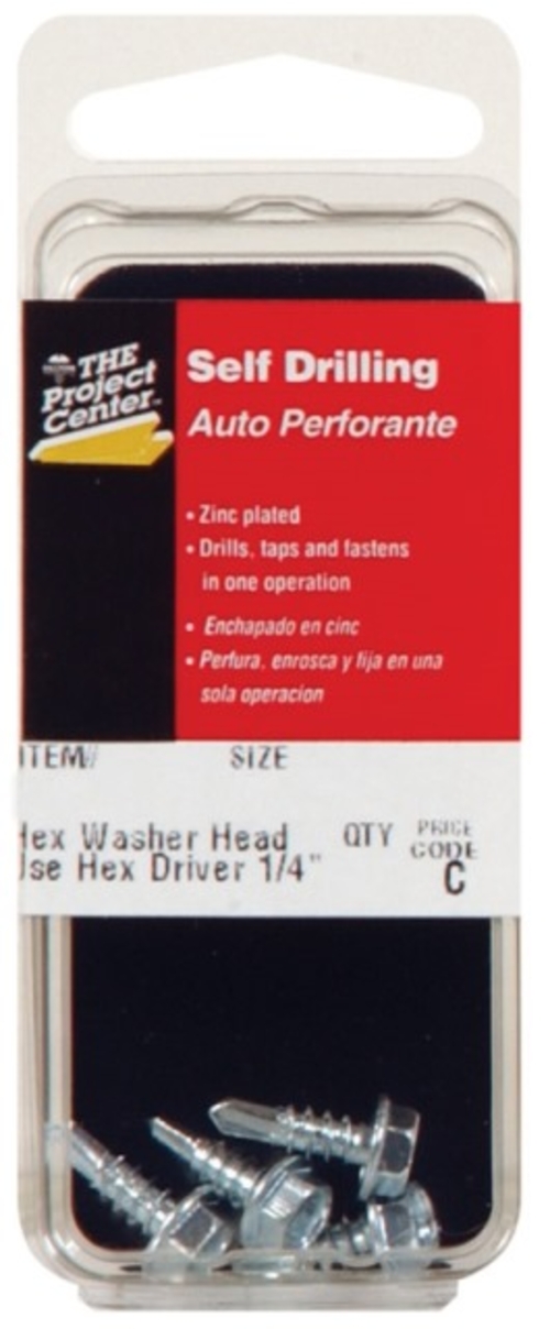 Hillman 7902 10 x 0.5 in. Hex Head Self Drilling Screw- pack of 10