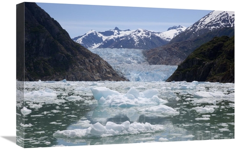 Global Gallery  16 x 24 in. South Sawyer Glacier & Bay Full of Bergy B