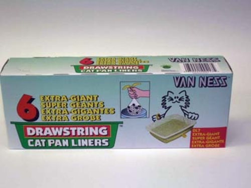 Main Van Ness Plastic Molding Drawstring Cat Pan Liners 6pk Xxlarge - DL7 image