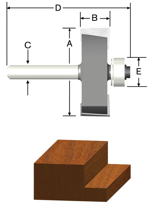 Vermont American .50in. Rabbeting Routing Bit  23118