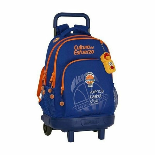 School Rucksack with Wheels Compact Valencia Basket M918 Blue Orange