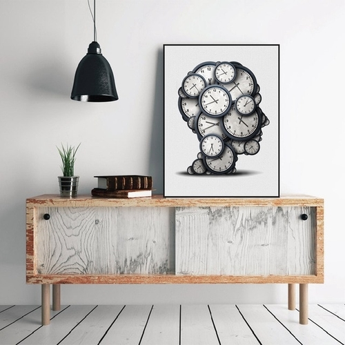 Thinking Time Concept  Art Print Poster , Abstract