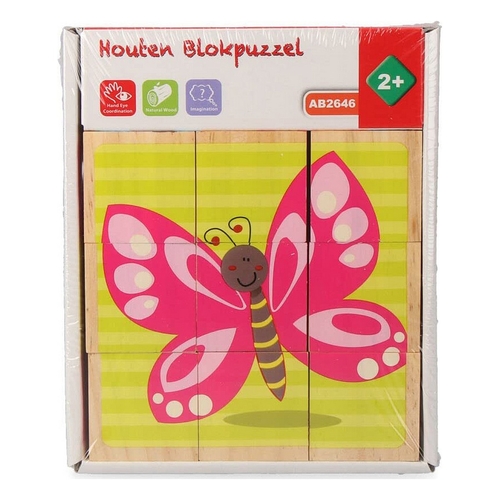 Child's Wooden Puzzle Butterfly Cubes (10 Pieces)
