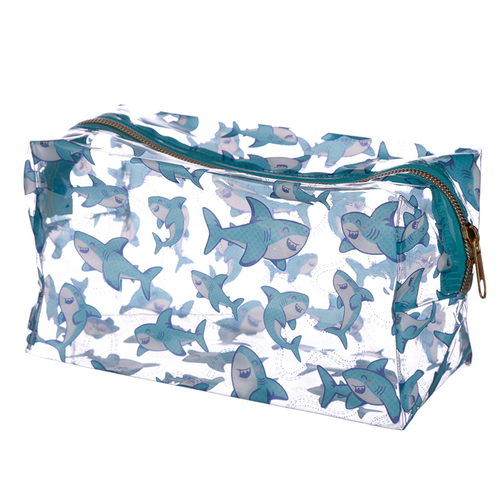 Handy Clear PVC Wash Bag - Shark Design
