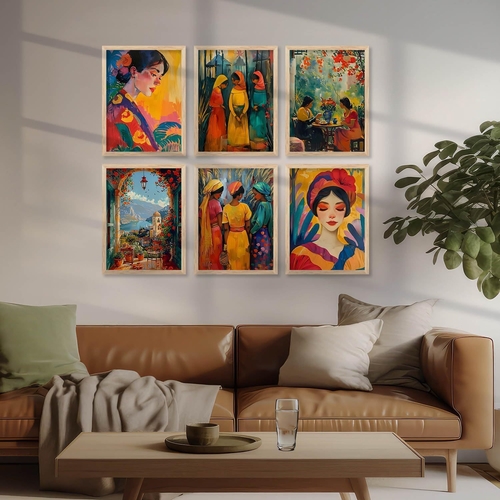 Modern Art Framed Wall Painting for Living Room Bedroom - Womanhood