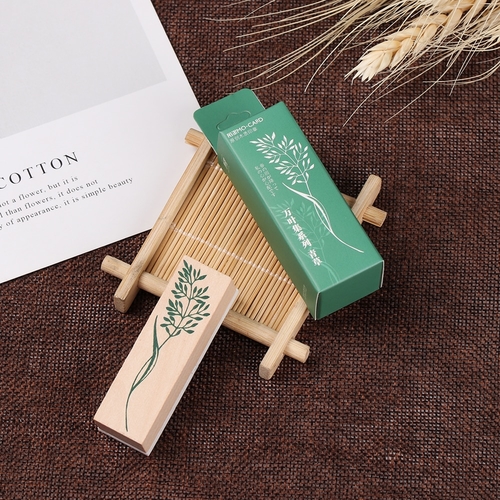 12 Style Vintage Leaves Forest Plants Decor Stamp