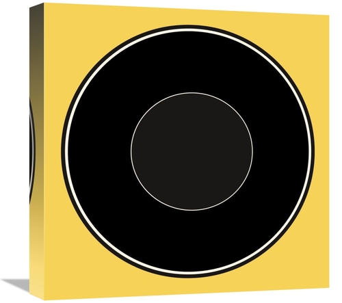 Global Gallery GCS-467111-1818-142 18 x 18 in. Mealtime - Black on Yel