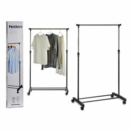 Coat Stand with Wheels Metal Plastic (43 x 155 x 80 cm)