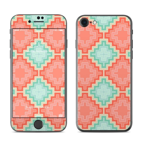 Sharon Turner AIP7-CRLDMND Apple iPhone 7 Skin - Coral Diamond
