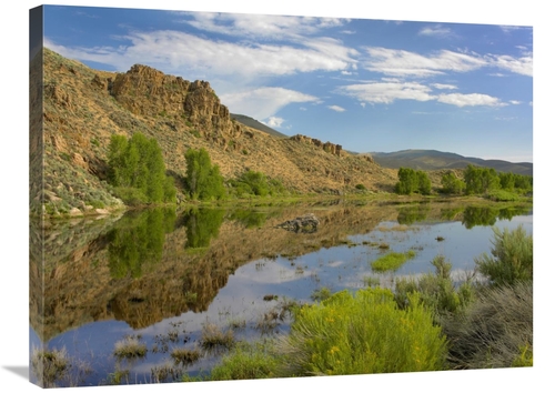 Global Gallery GCS-452174-2432-142 24 x 32 in. Cliffs Reflected in Lak